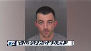 Man arrested for allegedly taking upskirt photos of teen at metro Detroit mall