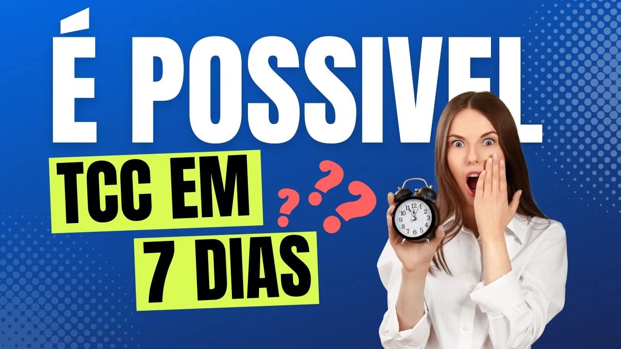 É possível concluir o TCC em apenas 7 dias com o Monografis