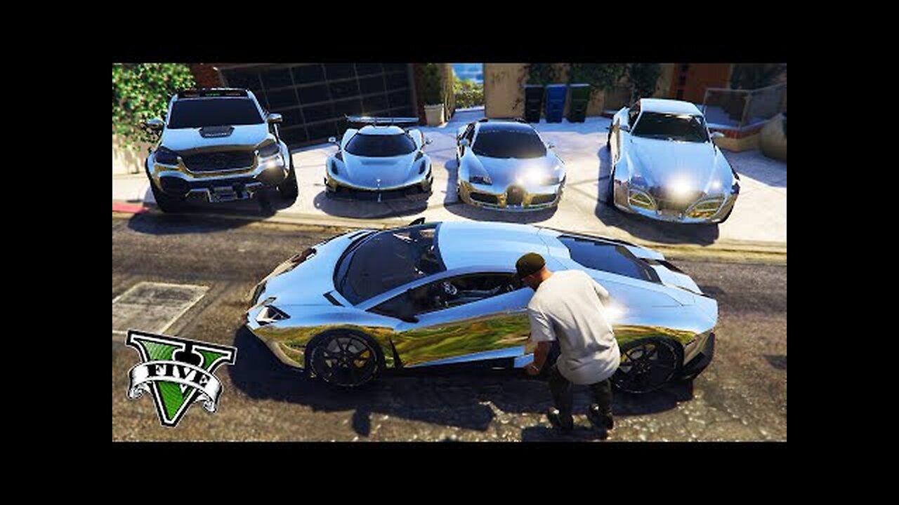 GTA 5 - Stealing Luxury Cars with Franklin! - (GTA V Real Life Cars) 19:14