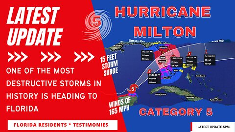 Hurricane Milton threatens unprecedented devastation in Florida - Upgraded to Cat 5