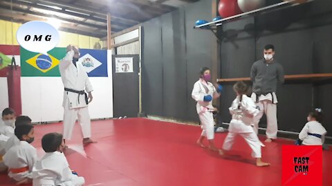 Children's karate class - timelapse