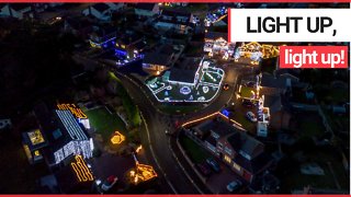 Britain's Most Festive Street - From the Air