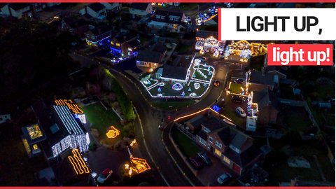 Britain's Most Festive Street - From the Air