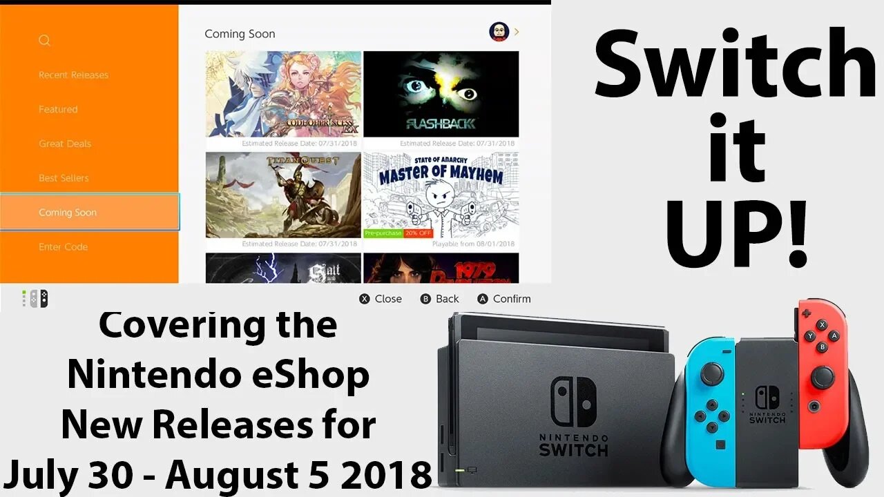 Switch It Up July 30 to August 5 2018: Checking out this Week's Nintendo Switch eShop New Releases