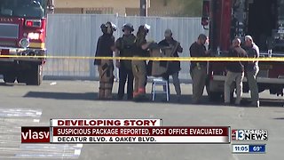 Las Vegas post office evacuated due to suspicious package