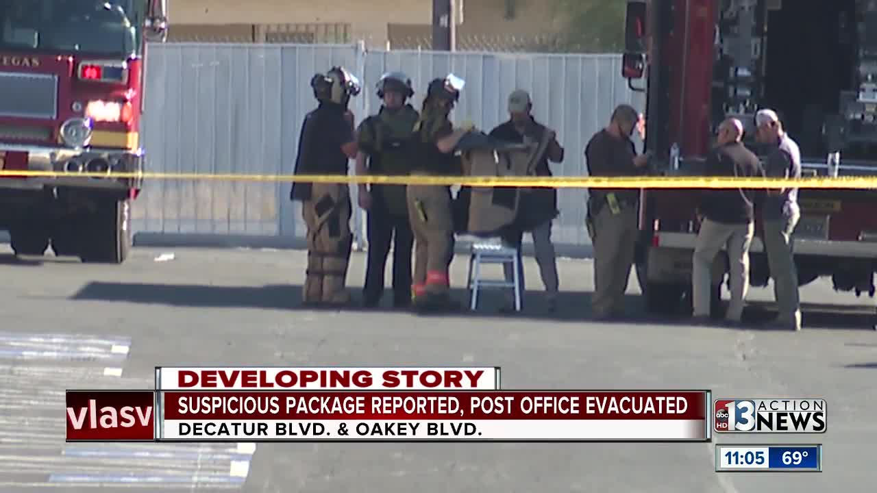 Las Vegas post office evacuated due to suspicious package