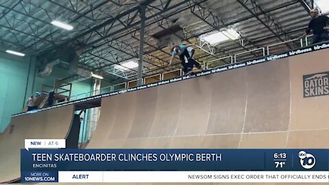 Encinitas skateboarder clinches Olympic berth