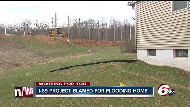 CALL 6: Family blames house flooding on I-69 construction