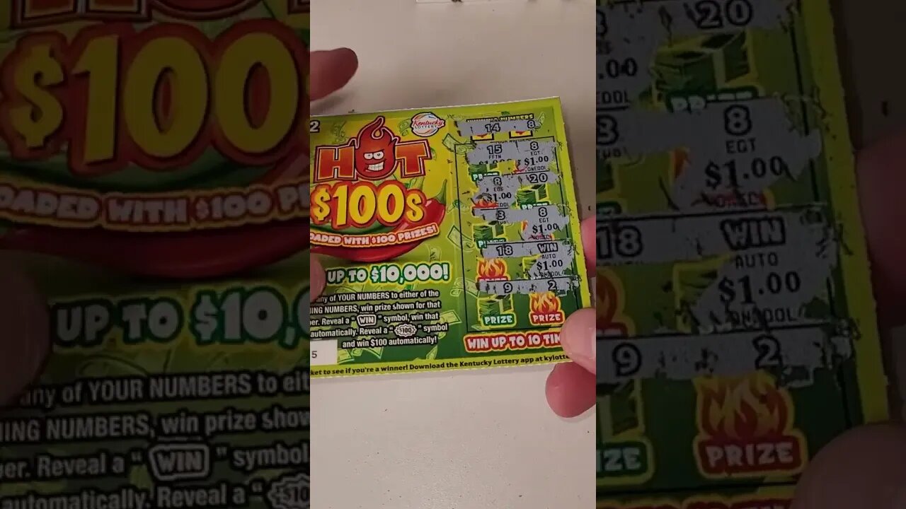 Hot $100's Lottery Ticket Scratch Offs!