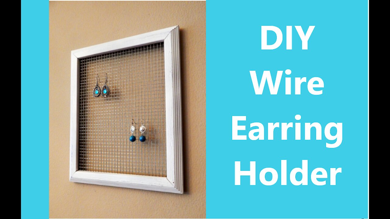 DIY Earring Holder, How to Make Frame Earring Holder, Upcycled Jewerly Holder