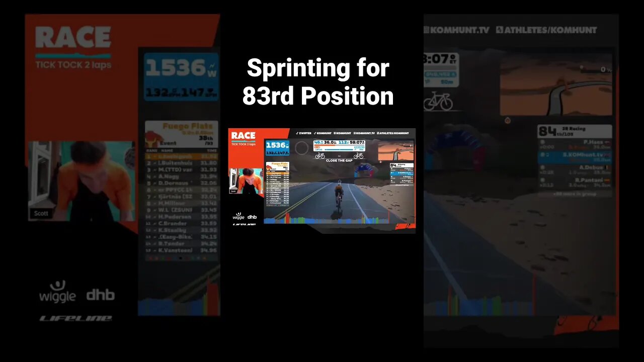 Zwift Sprint Finish (No matter the position) 🫣