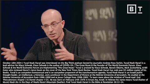 Yuval Noah Harari | "If You Go Back to the Two State Solution, It Is a Completely Workable Situation. You Can Divide the Land. You Can Divide Resources. Side By Side You Have a Palestinian State & You Have Israel."