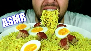 ASMR NOODLES + EGGS + MEAT | EATING SOUND (NO TALKING) 🎧 BEST SOUND