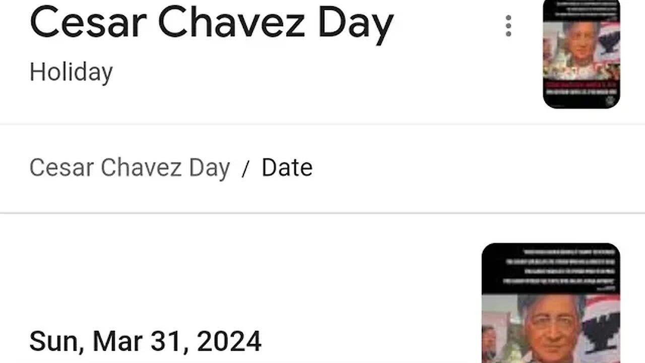 CESAR CHAVEZ DAY 31 MARCH 2024