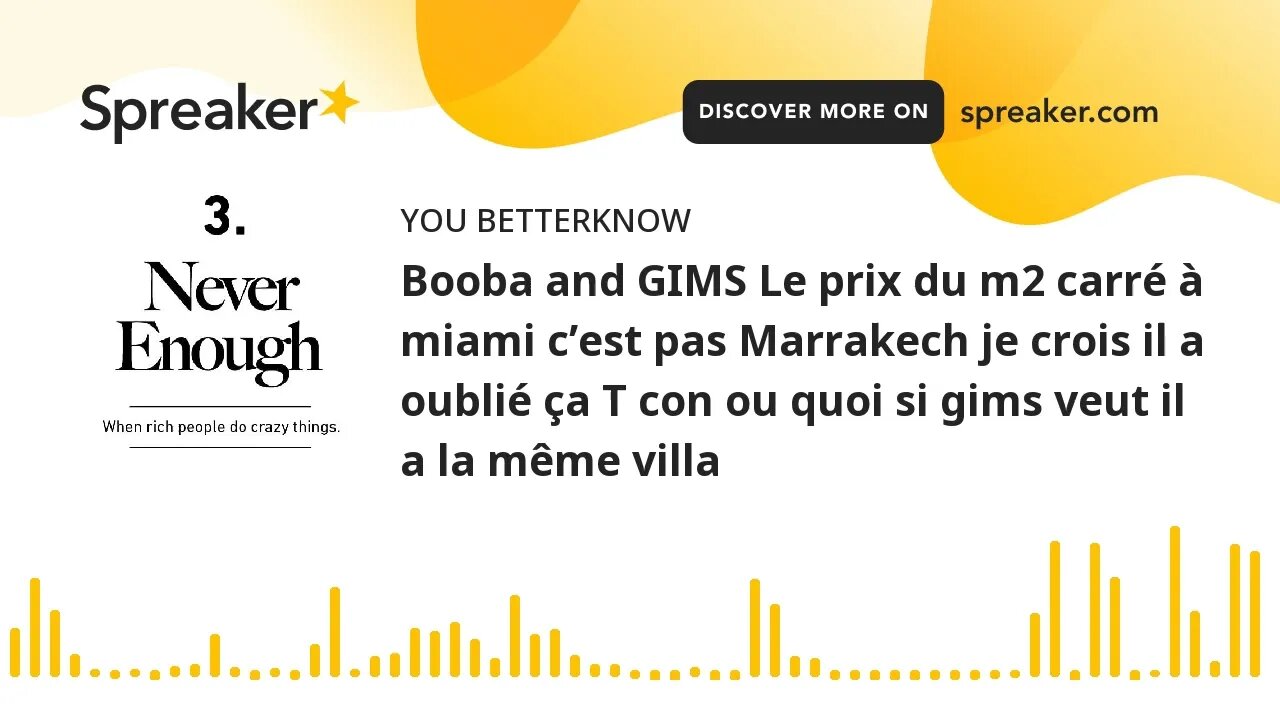 Booba and GIMS Le prix du m2 carré à miami c’est pas Marrakech je crois il a oublié ça T con ou quoi