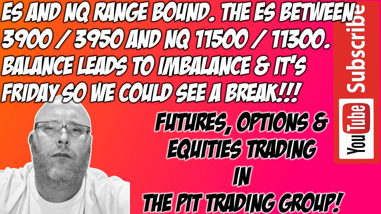 ES E-mini S&P500 & NQ NASDAQ 100 - RTH Futures Live Stream - The Pit Futures Trading