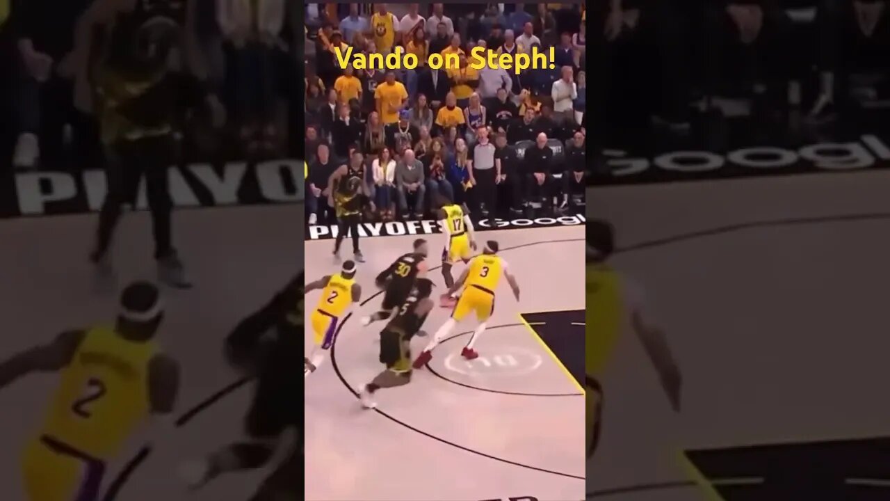 Jarred Vanderbilt Locks Up Steph Curry #shorts