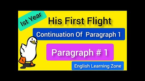 His first flight || paragraph 1 || Lesson || CommandEnglish