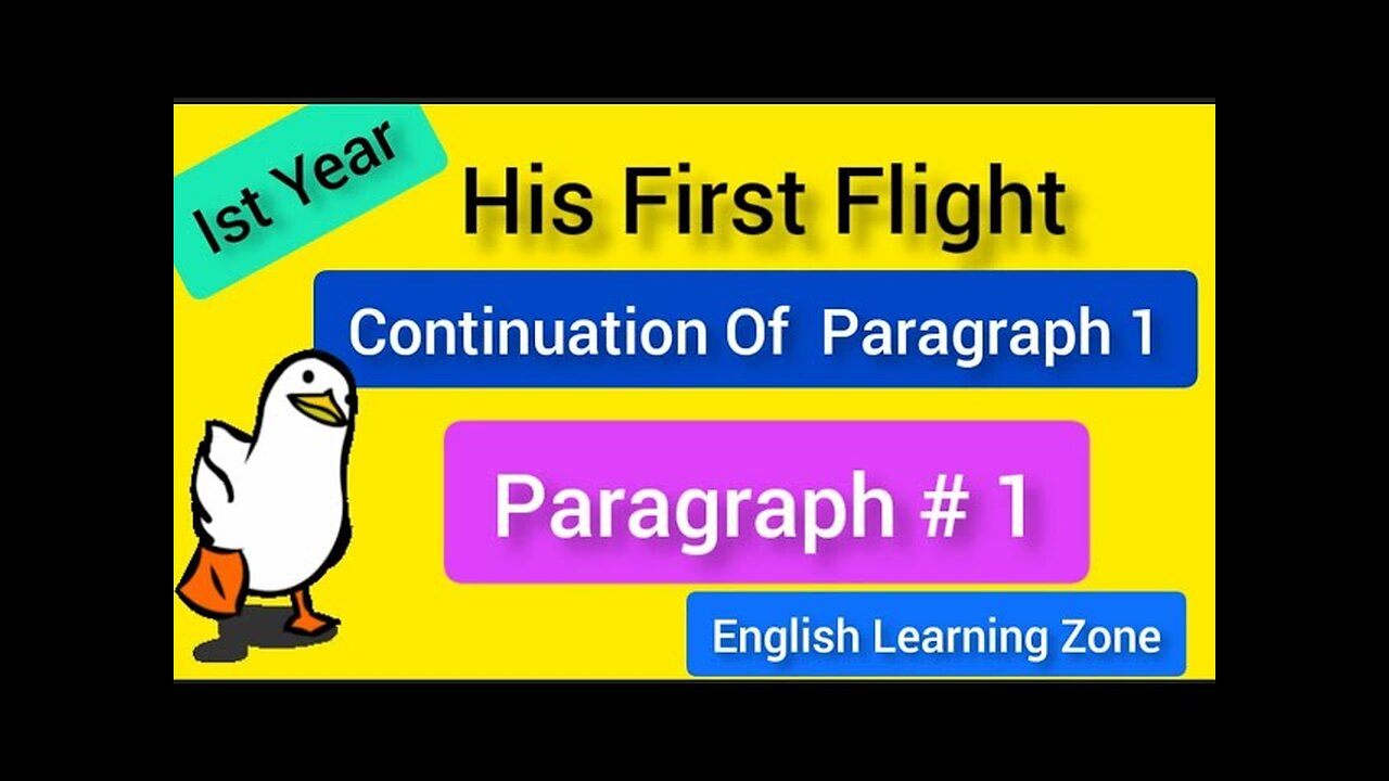 His first flight || paragraph 1 || Lesson || CommandEnglish