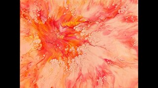 091 - "Peachy Keen" - Abstract Art - Dutch Pour - Paint Pouring Tutorial - Fluid Art Demo