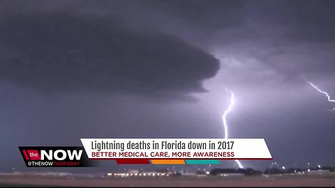 Lightning deaths in Florida reduced in 2017, half the fatalities than 2016