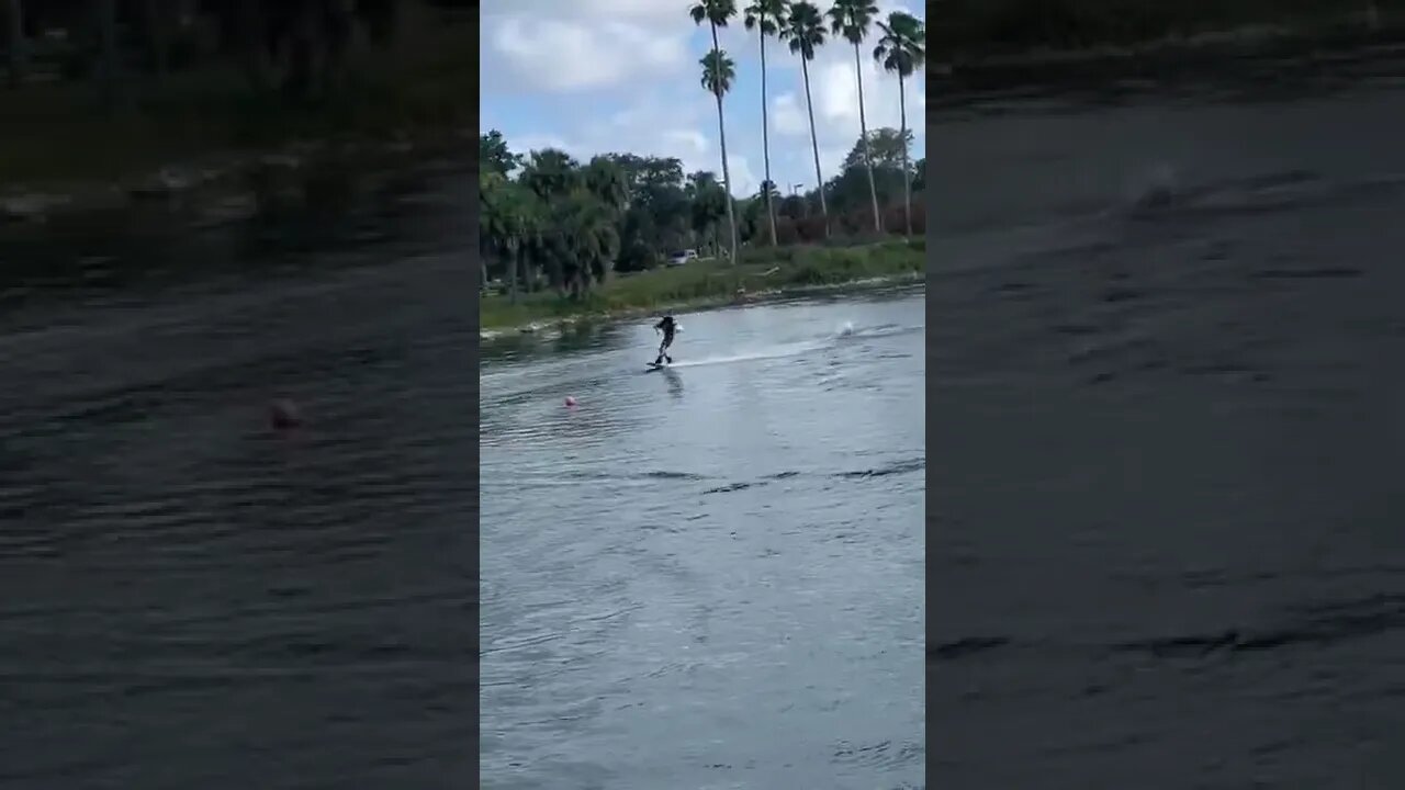 Justin Rich wakeboarding just one season and can do sweet looking air tricks backrolls