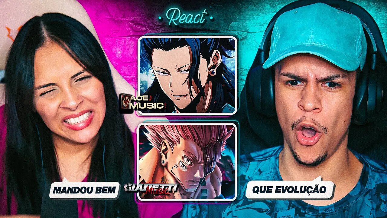 2 EM 1: ACE + GIANETTI - Suguru Geto & Sukuna (Jujutsu Kaisen) | [React em Casal] 🔥