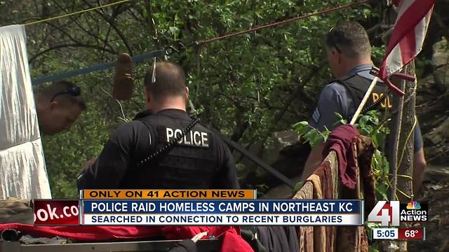 KCPD conducts sweep at homeless camps in Kessler Park