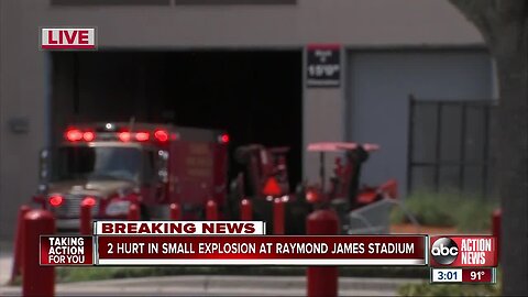 Gas line explosion at Raymond James Stadium sends two to hospital as trauma alerts