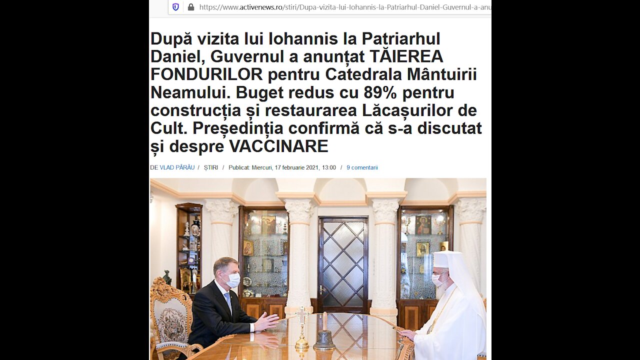 Se încearcă prezentarea Patriarhului ca un erou care "a rezistat șantajului" lui Iohannis?