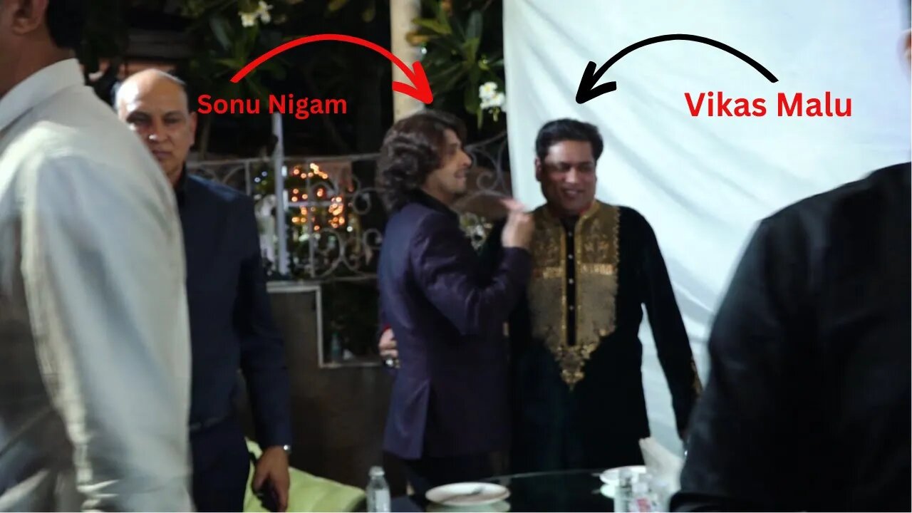 Sonu Nigam Meet Kuber Group CEO Vikas Malu At The Wedding Of Mohammad Danish