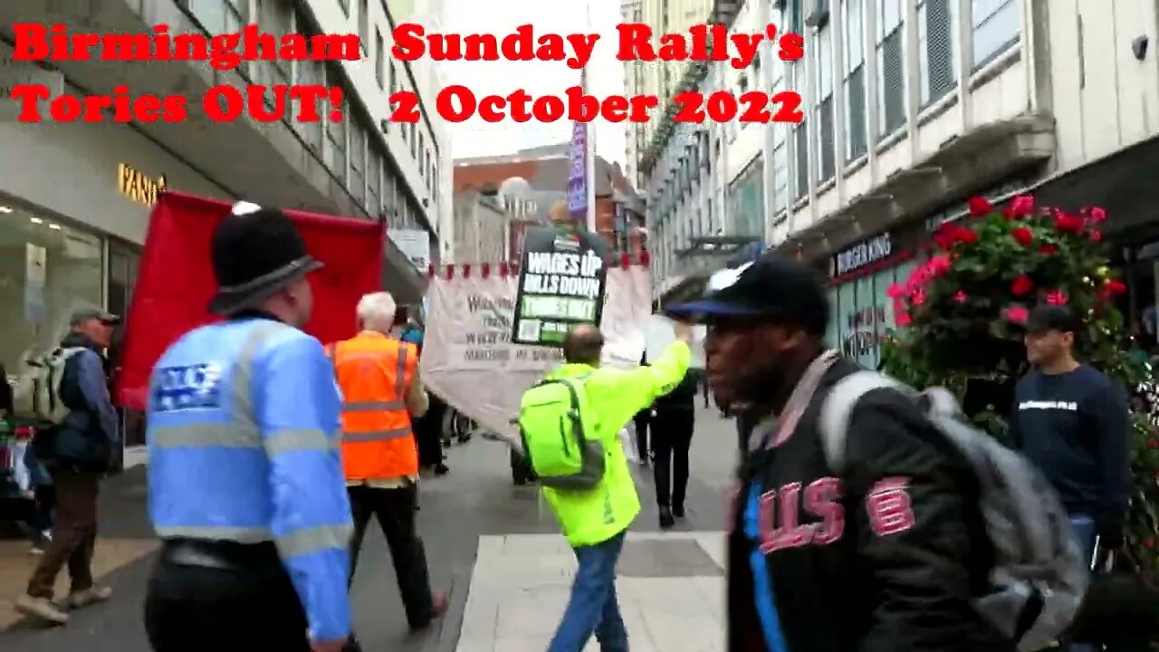 TORIES OUT! COST OF LIVING RALLY IN BIRMINGHAM 2/10/22, GEEZER JOHNSON REPORTS