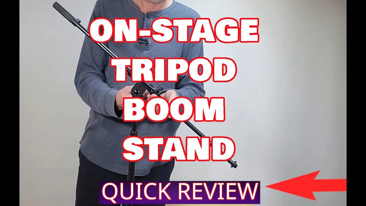 Solid Stand With Options, On Stage Tripod Mic Boom Stand