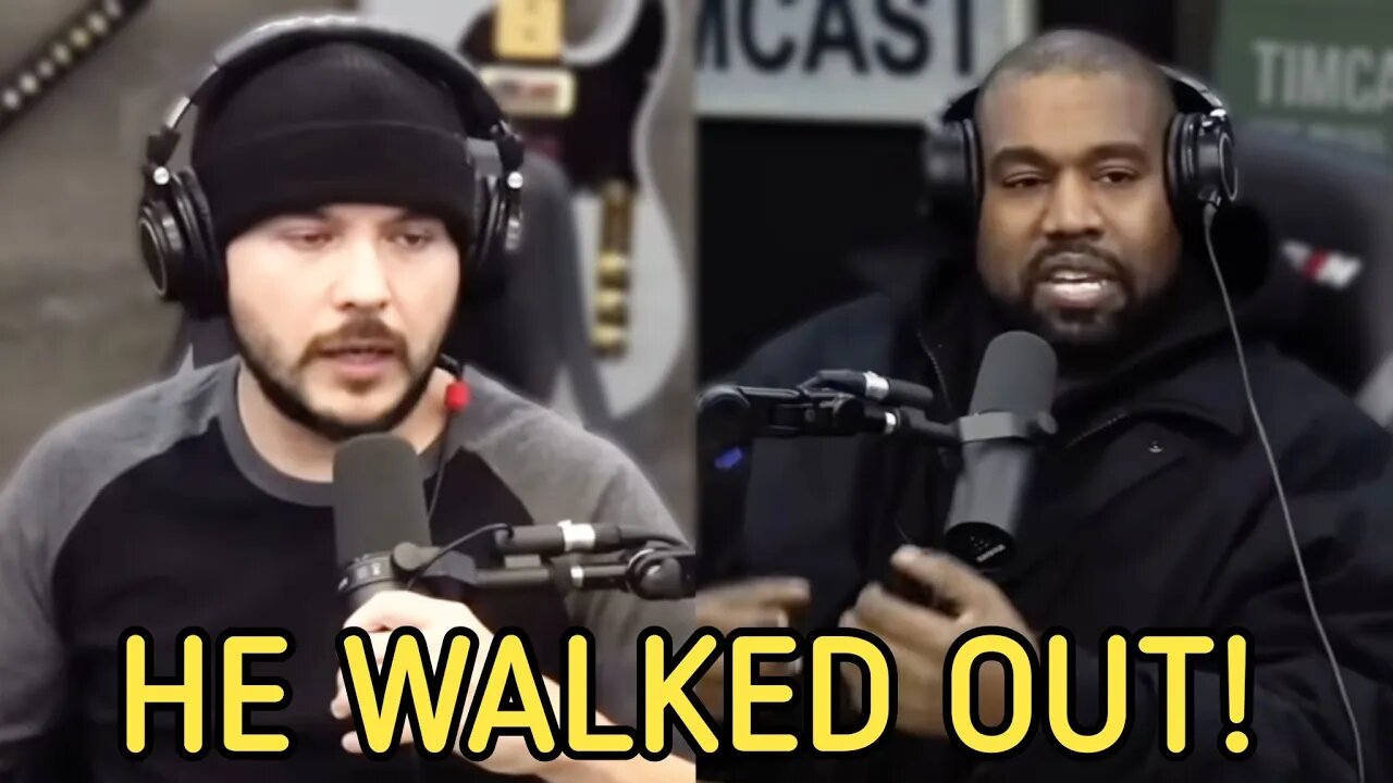 Kanye "YE" West WALKS OUT on TimCast IRL Live During Interview With Him And Nick Fuentes
