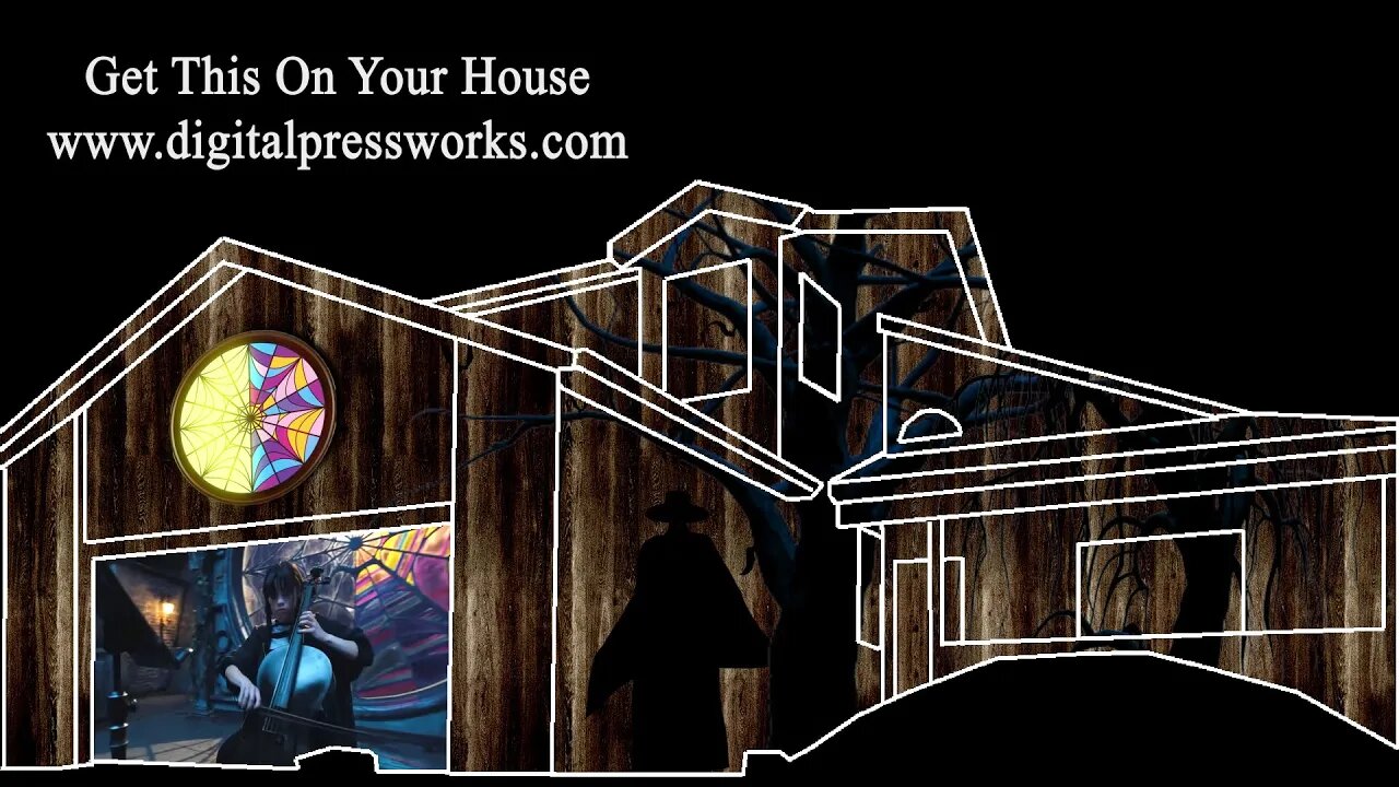 Wednesday Halloween House Projection Mapping Video Sample