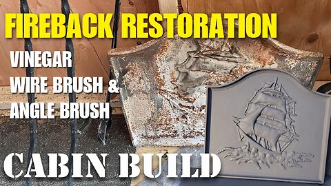 What is a cast iron fireback? Watch me restore and use!