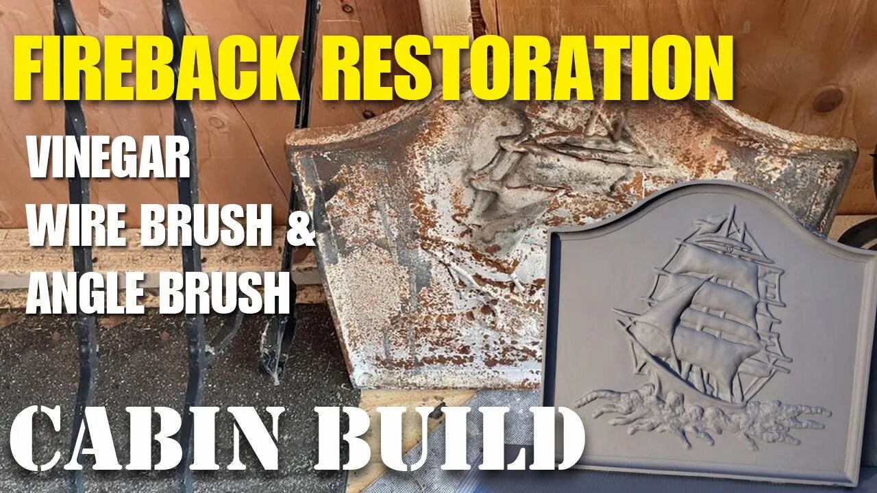 What is a cast iron fireback? Watch me restore and use!