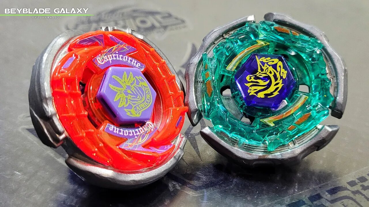 RAY UNICORNO D125CS vs STORM CAPRICORNE M145Q (batalha stock) - Metal Fight Beyblade メタルファイトベイブレード