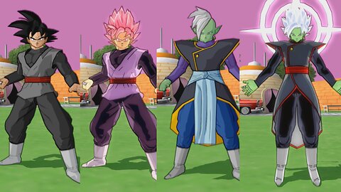 Goku Black, Zamasu & Fused Zamasu - All Forms, Special Attacks and Costumes in DBZ BT4