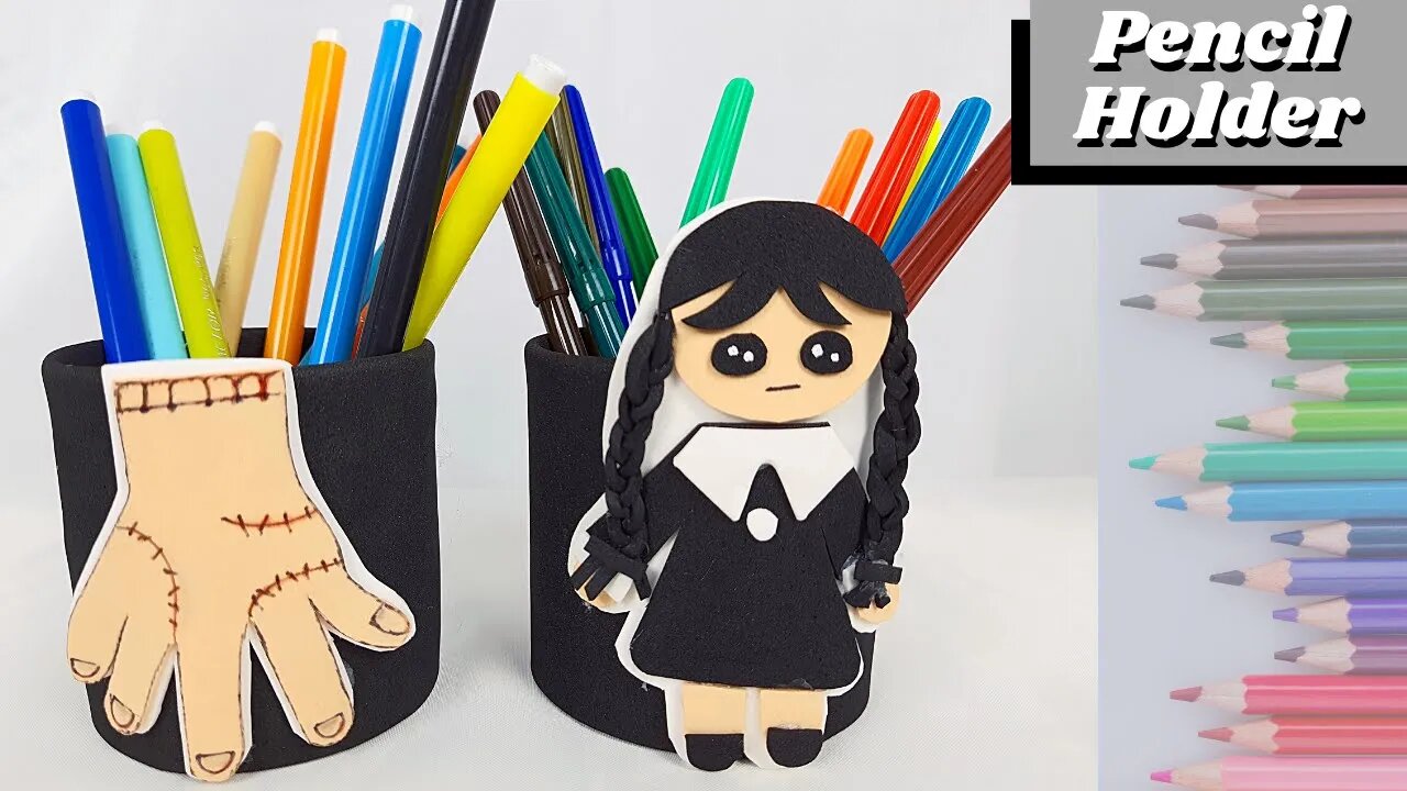 DIY - How to Make a Wednesday Addams Pencil Holder