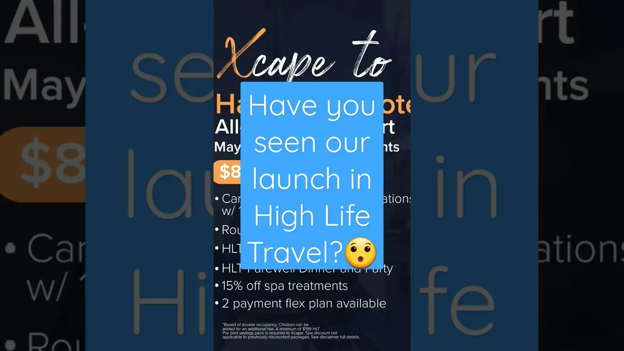 check out the link in any of our High Life Travel videos to learn more or feel free to comment! xo