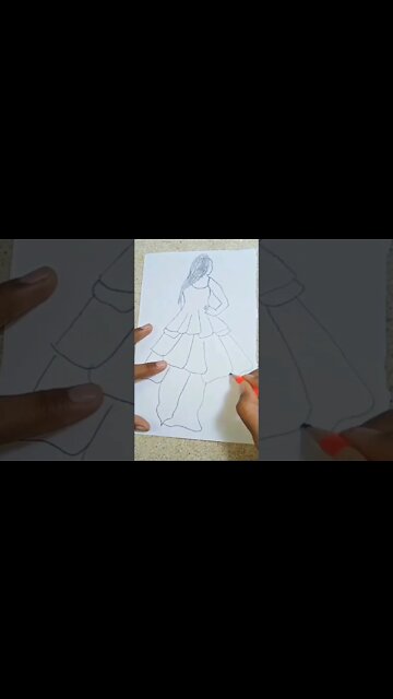 How to draw a girl 💃 #shorts #howtodraw #drawing #girldrawing #girl #viral #ytshorts #short