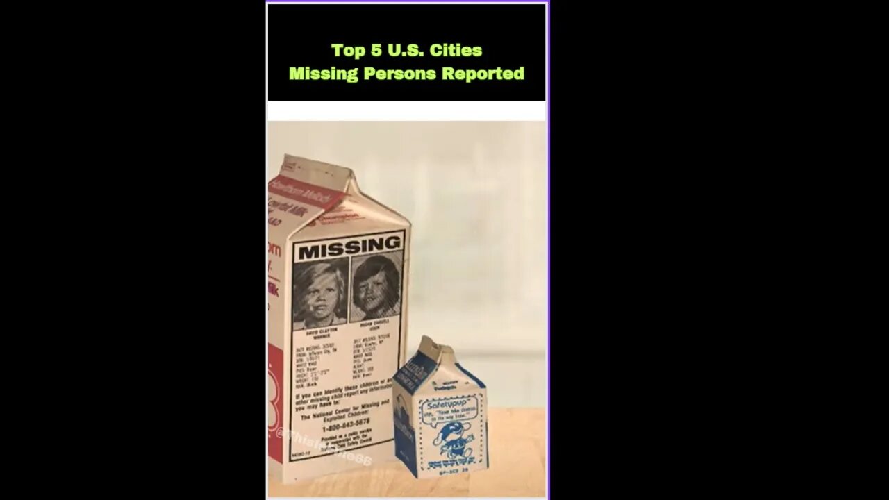 Top 5 U.S. Cities with the Most Reported Missing Persons #shorts