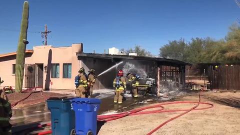 Traffic restrictions near Mars and Oldfather caused by house fire