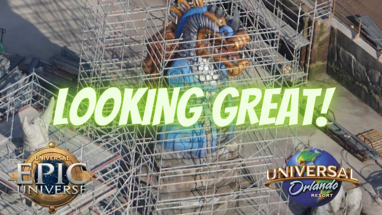 Isle of Berk Dragon Statue Fully Painted! | Epic Universe Construction Update | Universal Orlando