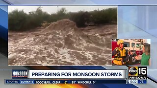 Arizona officials preparing for monsoon storms