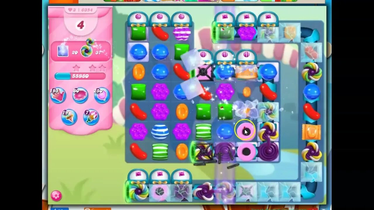 Candy Crush Level 6354 Talkthrough, 28 Moves 0 Boosters