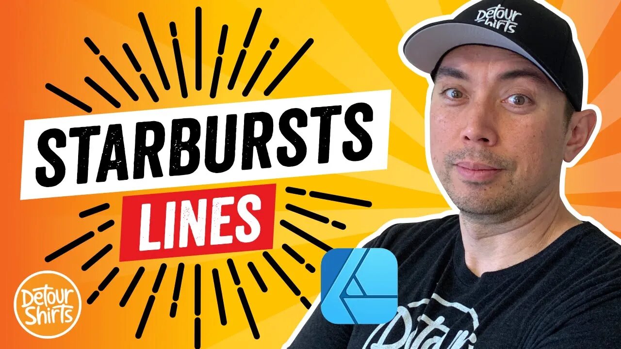 Starburst Lines Tutorial with Affinity Designer | Graphic Design for the Print on Demand Beginner