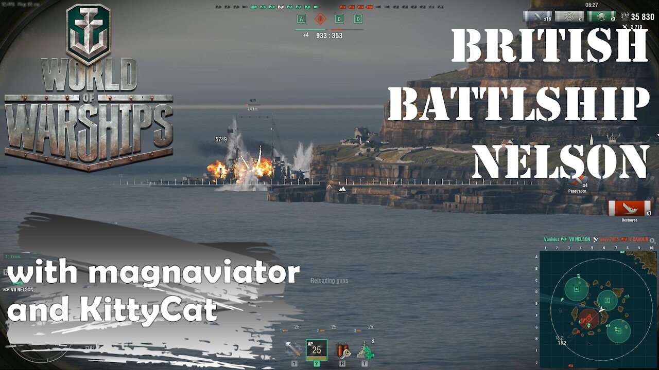 World of Warships Gameplay - British Battleship Nelson