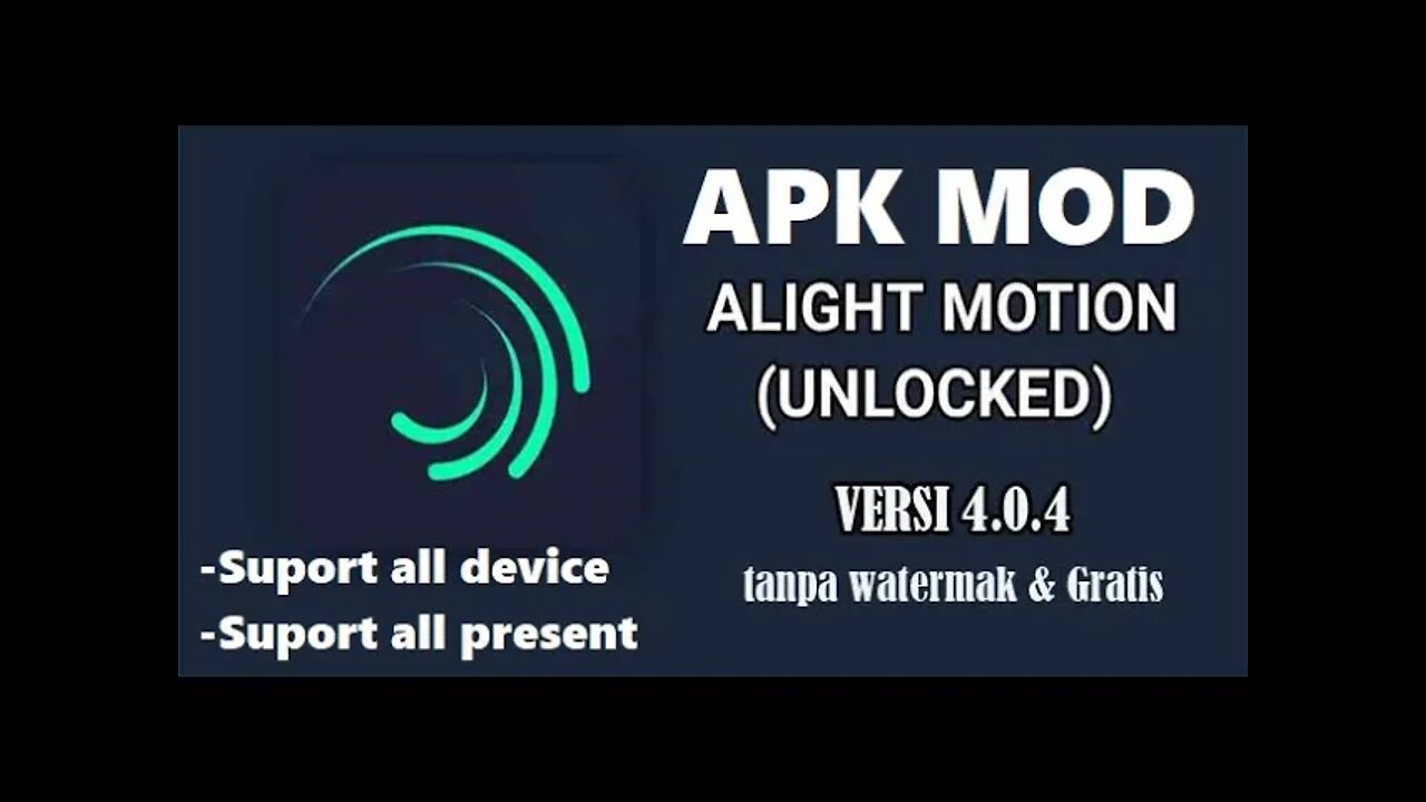 ALIGHT MOTION MOD APK VERSI 4.0.4 | SUPPORT ALL PRESET TERBARU DESEMBER 2021